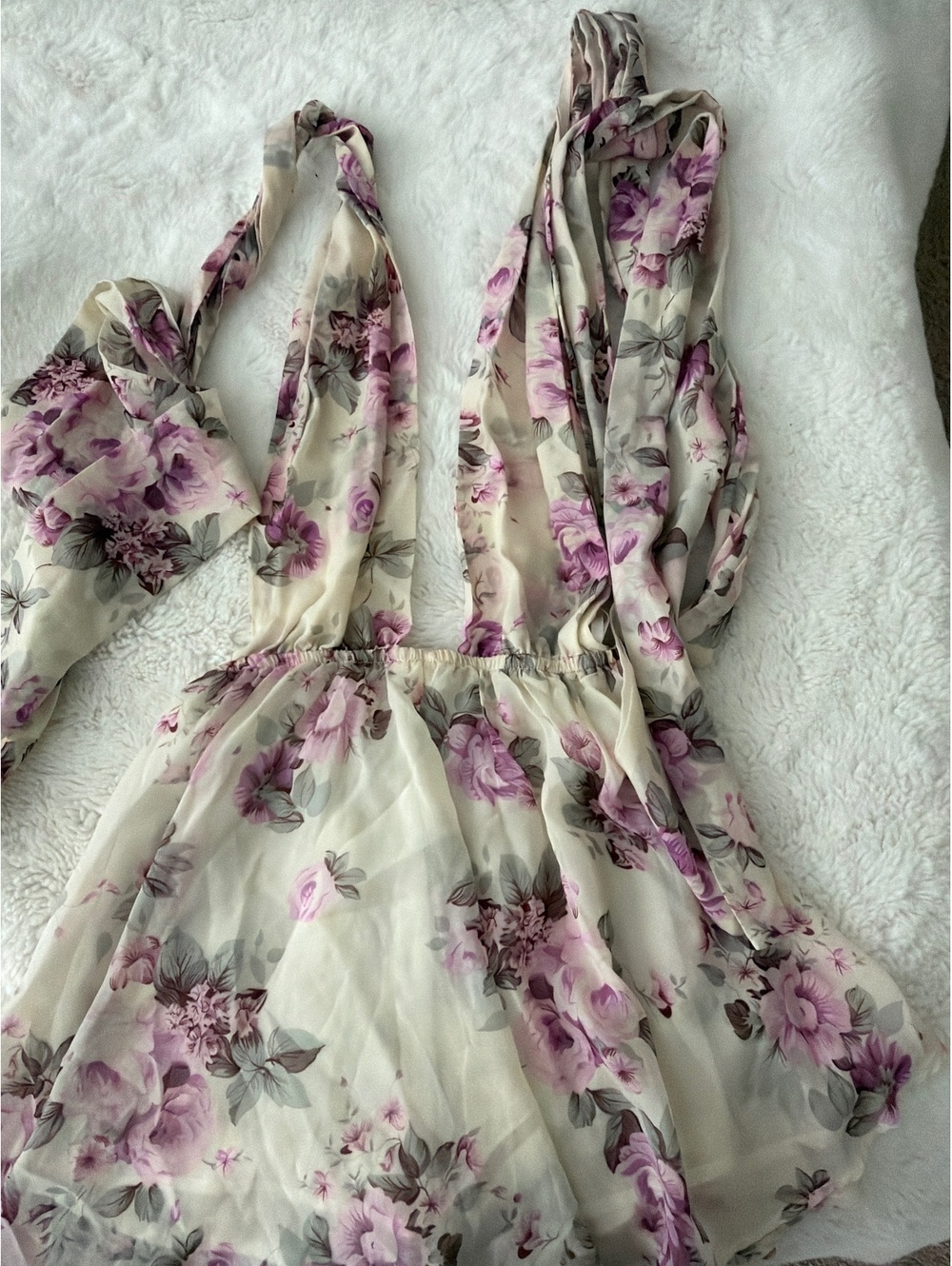 Lioness "infinity" tie up romper lilac floral